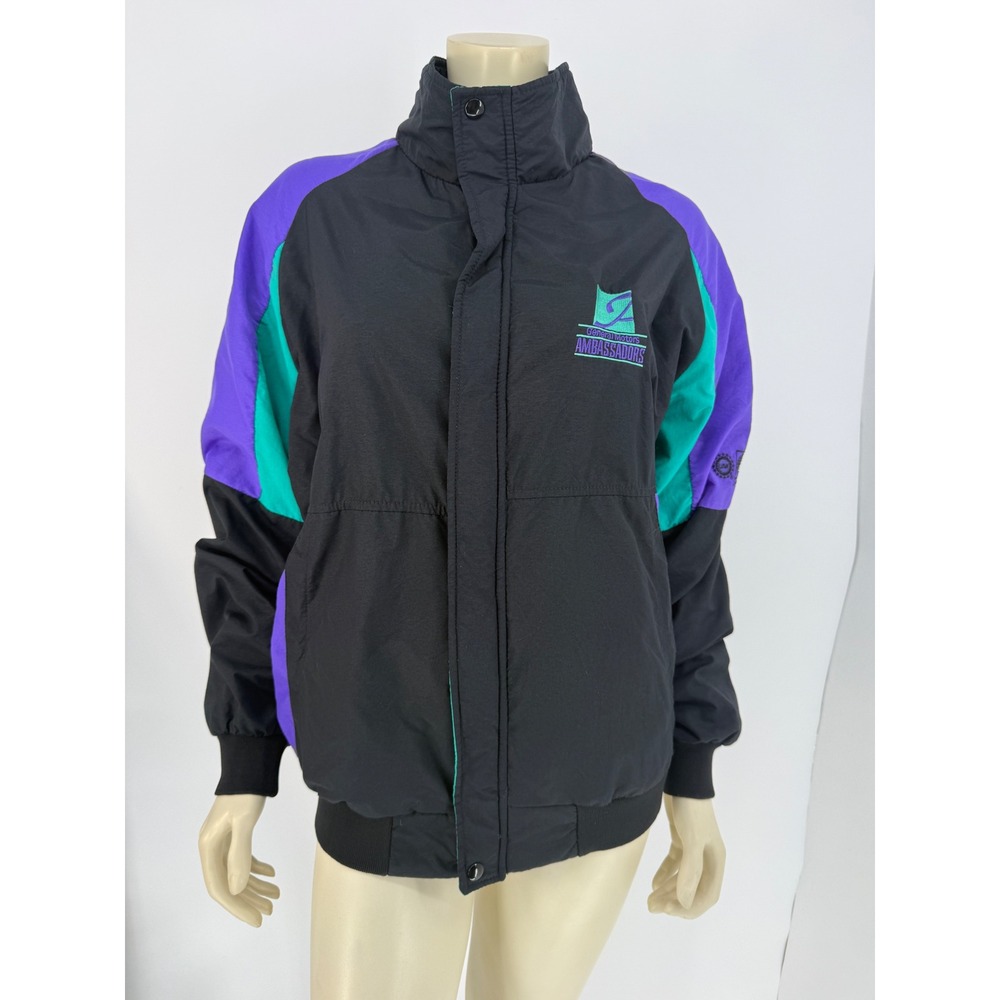 Vintage 90s General Motors GM Ambassadors Colorblock Jacket USA Made L